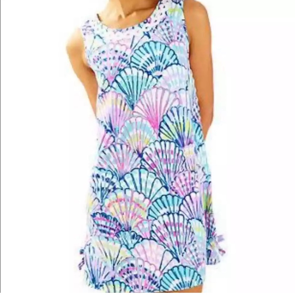 Lilly Pulitzer Stella Shift Dress – “Oh Shello” Print – Size 8  HTF Like New